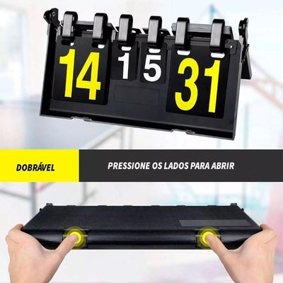 Placar De Mesa Dobrável Lorben Marcador Manual Contador De Pontos