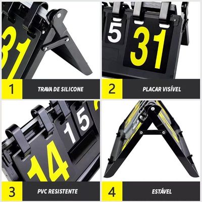 Placar De Mesa Dobrável Lorben Marcador Manual Contador De Pontos