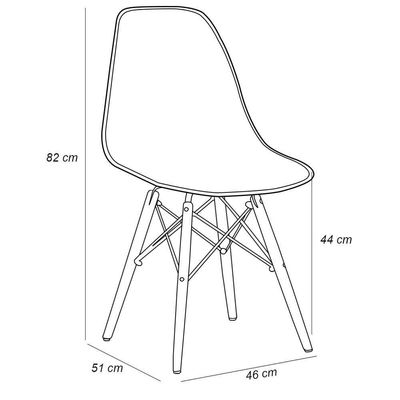Cadeira Eiffel Charles Eames F03 Vermelho