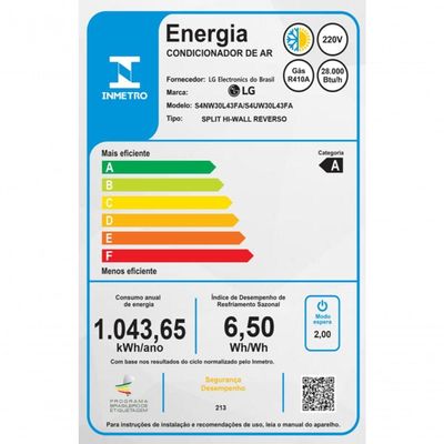 Ar Condicionado Split Hi Wall LG Dual Inverter Voice 30.000 Btus Quente e Frio 220V