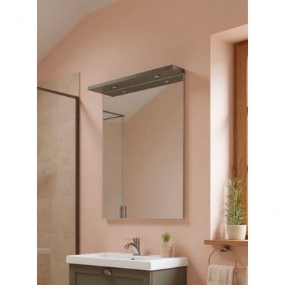 Gabinete Para Banheiro Com Cuba E Espelheira Com Led 60cm Mdf Verde Dubai - On Móveis