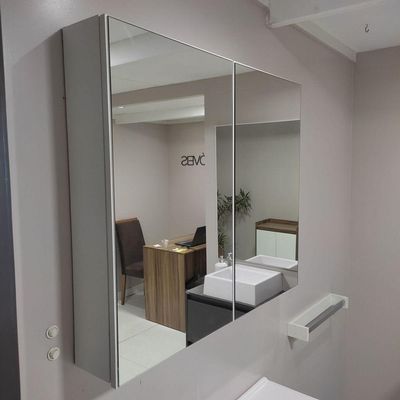 Armário Para Banheiro Com Espelho 80cm Mdf Branco - On Móveis