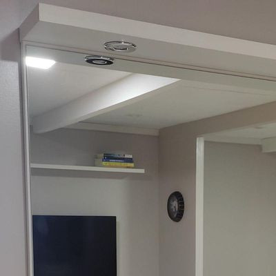 Espelho Para Banheiro Com Led 80cm Mdf Rosa - On Móveis