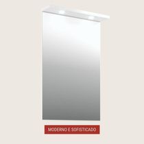 Espelho Para Banheiro Com Led 60cm Mdf Rosa - On Móveis