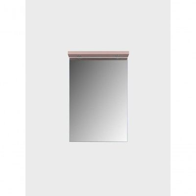 Espelho Para Banheiro Com Led 60cm Mdf Rosa - On Móveis