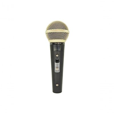 Microfone Dinamico Profissional Leson Sm58 Plus Preto