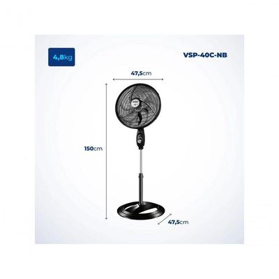 Ventilador De Coluna Mondial Vsp-40c-b 40cm 6 Pas - 110v