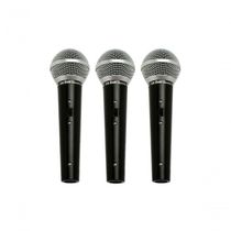 Microfone Ls 50 Dinamico Kit Com 3 Unidades