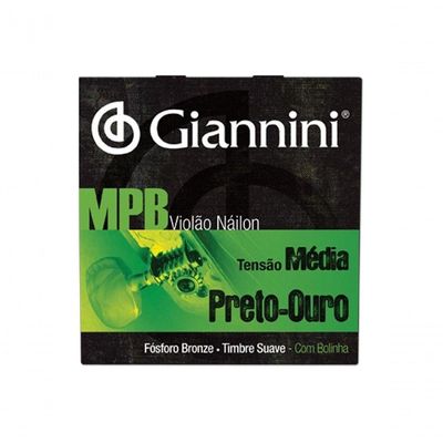 Giannini Corda Violao Genwbg Preto- Ouro Com Bolinha