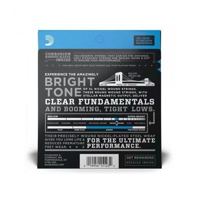 Encordoamento Baixo 4 Cordas .045-.100 Xl Nickel Exl170 D Addario