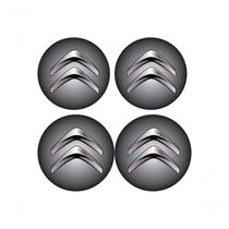 Jogo Bottom- Emblema Para Calota Citroen 48mm Degrade 4...
