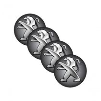 Jogo Bottom- Emblema Para Calota Peugeot 51mm Degrade 4...