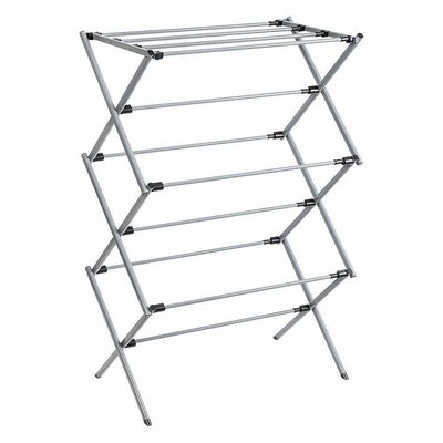Varal Chao Roupas Dobravel Secador Telescopico Vertical Extensivel 11 Grades Portatil