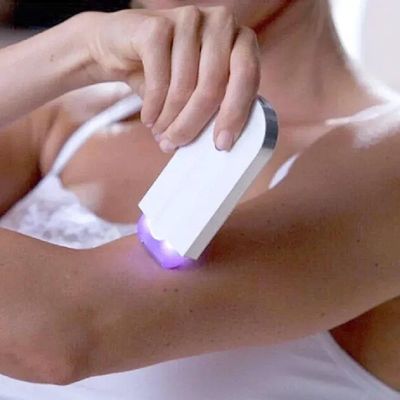 Depilador Led Removedor Pelos Laser Sensor Feminino Touch Light Sem Dor Rosto Perna Braco E Virilha