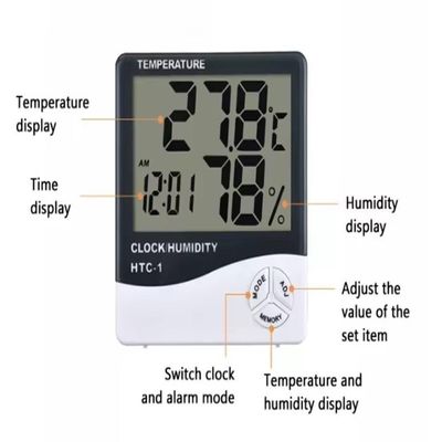 Termometro Digital Medidor Temperatura Relogio Umidade Termo Higrometro Despertador