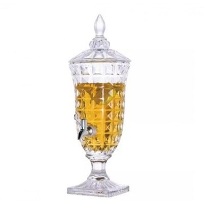 Suqueira Cristal 3 Litros Dispenser Vidro Bebidas Grande Agua Casamento Festa