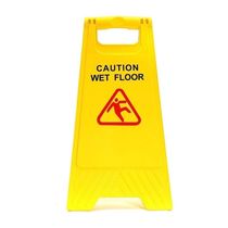 Placa Sinalização Segurança Piso Amarela Molhado Escorregadio Caution Wet Floor Grande Dobravel