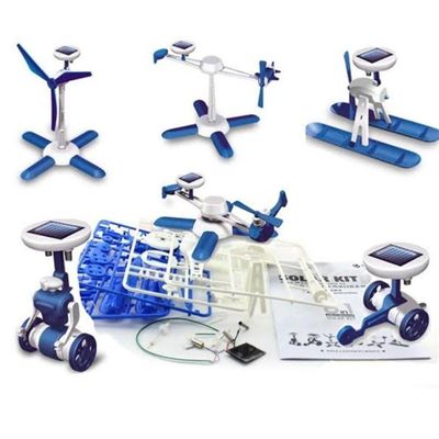 Kit Robo 6 Em 1 Solar Robotica Brinquedo Montar Helicoptero Dinossauro Educativo Placa Energia