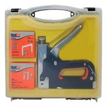 Kit Grampeador Tapeceiro Profissional Pinador Maleta Kit Completo 4 A 14mm 300 Grampos Pregos