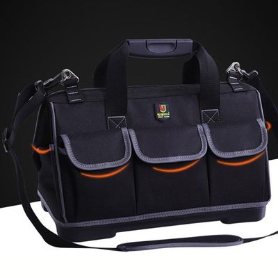 Bolsa Ferramentas Fundo Borracha Maleta Mala Profissional Reforcada 14 Bolsos Eletricista Pedreiro
