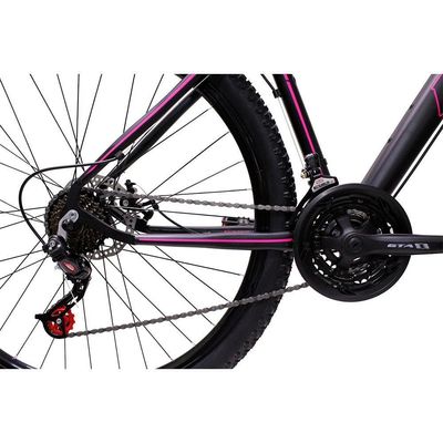 Bicicleta Ksw Aro 29 Feminina Alumínio 21 Marchas Freio A Disco Preto Fos -ad Rosa 19