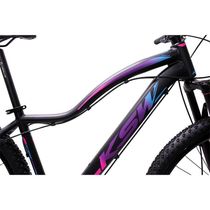 Bicicleta Ksw Aro 29 Feminina Alumínio 21 Marchas Freio A Disco Preto Fos Pink Azul 21