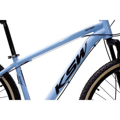 Bicicleta Aro 29 Ksw 21 Marchas Alumínio Cambio Shimano Freio A Disco Azul Claro -ad Pto 17
