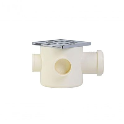 Caixa Sifonada Com Grelha Quadrada Cromada 100 X 100 X 50 Mm - Krona