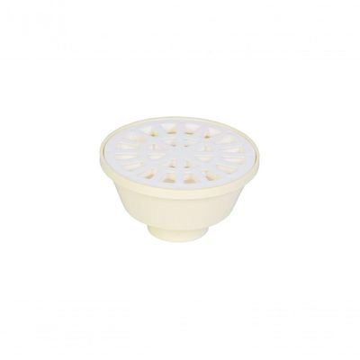 Ralo Sifonado Redondo Branco 100 Mm X 40 Mm- Krona