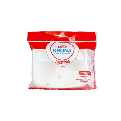 Lavatório Branco De Plástico 36 Cm X 26 Cm - Krona