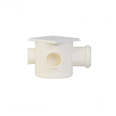 Caixa Sifonada Com Grelha Quadrada Branca 100 X 100 X 50 Mm - Krona