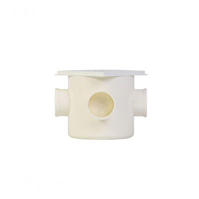 Caixa Sifonada Com Grelha Quadrada Branca 100 X 100 X 50 Mm - Krona