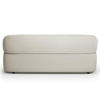 Sofá 3 Lugares Orgânico Sala De Estar Living 170cm Carmen F04 Couríssimo Off White - Lyam Decor