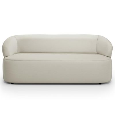 Sofá 3 Lugares Orgânico Sala De Estar Living 170cm Carmen F04 Couríssimo Off White - Lyam Decor
