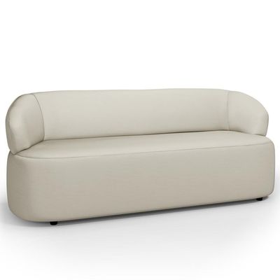 Sofá 3 Lugares Orgânico Sala De Estar Living 170cm Carmen F04 Couríssimo Off White - Lyam Decor
