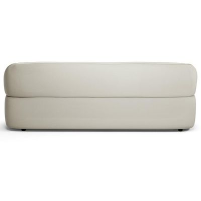 Sofá 3 Lugares Orgânico Sala De Estar Living 205cm Carmen F04 Couríssimo Off White - Lyam Decor