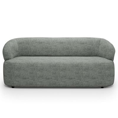 Sofá 3 Lugares Orgânico Sala De Estar Living 170cm Carmen F04 Linho Cinza - Lyam Decor
