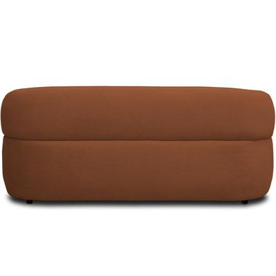 Sofá 3 Lugares Orgânico Sala De Estar Living 170cm Carmen F04 Veludo Telha - Lyam Decor