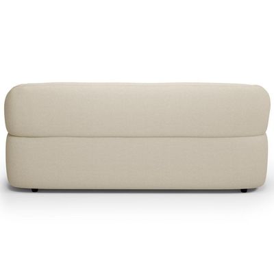 Sofá 3 Lugares Orgânico Sala De Estar Living 170cm Carmen F04 Linho Creme - Lyam Decor