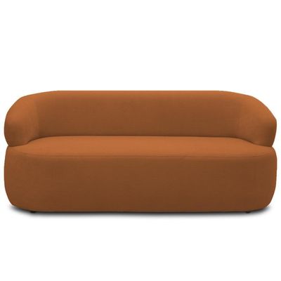 Sofá 3 Lugares Orgânico Sala De Estar Living 170cm Carmen F04 Bouclê Terracota - Lyam Decor
