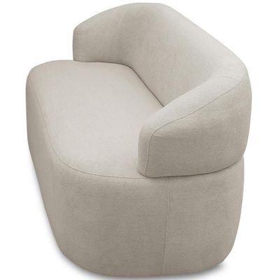 Sofá 2 Lugares Orgânico Sala De Estar Living 140cm Carmen F04 Veludo Bege - Lyam Decor