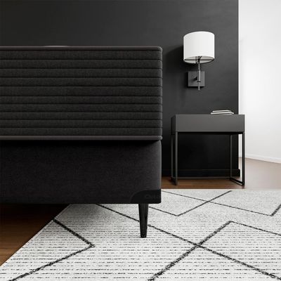 Base Sommier Camurça Preto Casal (138x188x23) - Ortobom