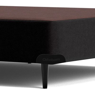 Base Sommier Camurça Preto Casal (138x188x23) - Ortobom