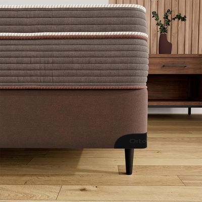 Base Sommier Camurça Marrom Solteiro (88x188x23) - Ortobom