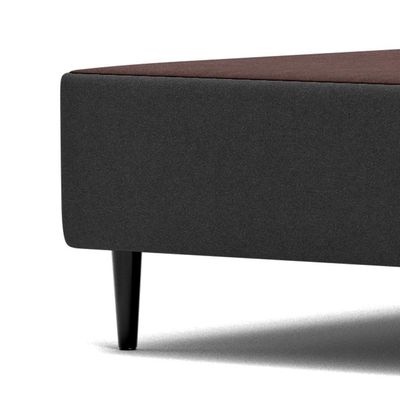 Base Sommier Camurça Cinza Queen (158x198x23) - Ortobom