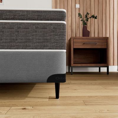 Base Sommier Camurça Cinza Queen (158x198x23) - Ortobom