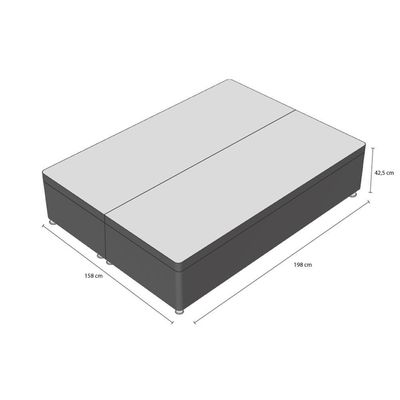 Base Baú Physical Bege Queen (158x198x39) - Ortobom