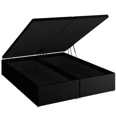 Base Baú Preto Super King (193x203x39) - Ortobom