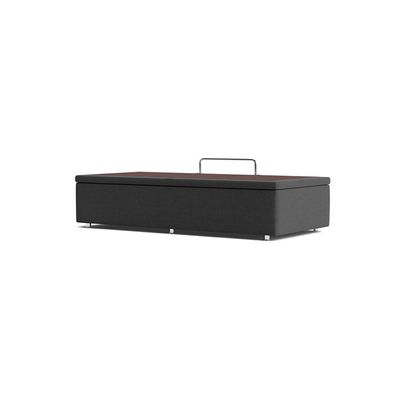 Base Baú Phy Camurça Cinza Solteiro (88x188x39) - Ortobom