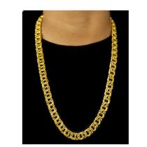 Cordão Corrente Friso 12Mm Semelhante Ao Ouro 18K